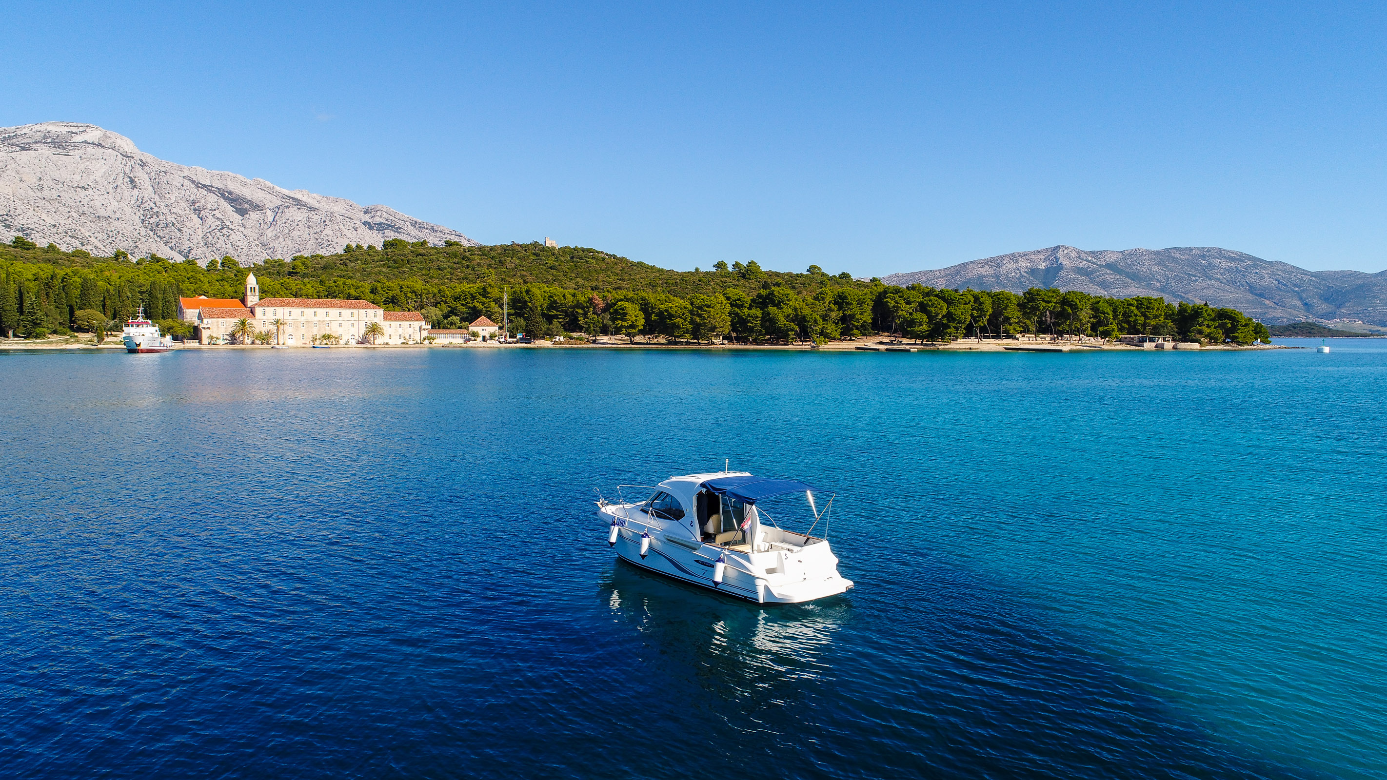 View from a boat of the islands